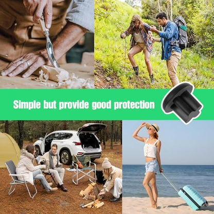 20PCS Rubber Dust Plugs Caps 3.5mm Anti-Dust Headphone Jack Dust Plugs Cover for Mobile Phone Laptop Desktop Computer Earphone (Black)