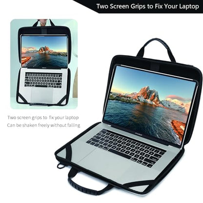 Laptop Case Hard Shell Bag,14.2-15.6 Inch, Laptop Sleeve Compatible with MacBook Air/Pro 13/Pro 14,HP Dell Acer, Laptop Travel Case,Computer Bag Carrier Protective with Shoulder Strap & Webcam Cover - size: 14.2-15.6 inch