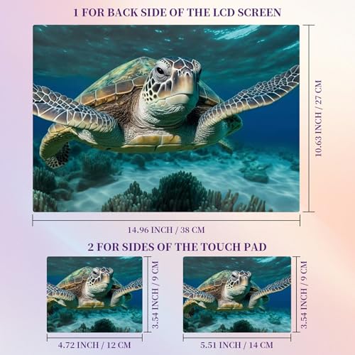 Laptop Skin Sticker Laptop Cover for 12" 13" 13.3" 14" Laptop Stickers,Reusable Skin Sticker Cover Personalized Art Waterproof & Scratch-Resistant Protector Case,Sea Turtle - color: Sea Turtle