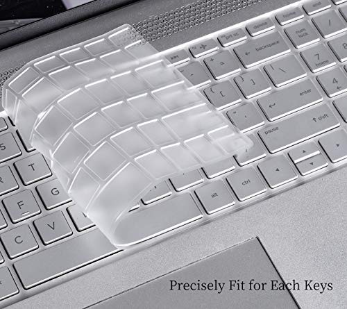 Ultra Thin Keyboard Cover for HP Laptop 15-da 15-db 15-dw 15-dy 15-bs/bw 15-ef 15t 15z 15.6" 15-db0011dx 15-dw0037wm/dw1083wm 15-dy1043dx/dy1051wm 15-ef1001ds, HP 17-by/bs/ca 17.3 Keyboard Skin, TPU - color: Clear TPU