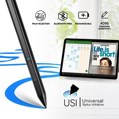 Stylus Pen for Remarkable Paper Pro - Marker Plus Replacement Remarkable Pro Pen with Built-in Eraser, Palm Rejection, 4096 Pressure Sensitive, Tilt Function, Rechargeable, Black | Built-in Eraser, Palm Rejection, 4096 Pressure Sensitive, Tilt Function, R