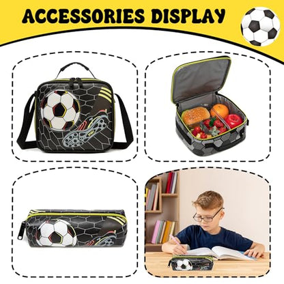 Meetbelify Kids Football Rolling Backpack with Wheels for Elementary Preschool Students Boys Travel Luggage Carry on Backpack for Boys Ages 6-8 - color: 02 Football