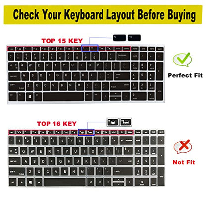 2PCS Keyboard Cover for 15.6" HP ProBook 450(G5/G6/G7) 455(G5/G6/G7) 650 G4,17.3" HP ProBook 470 G5 (Not Fit ProBook 450/455 G8 G4 G3 G2 G1, ProBook 650 G8 G5 G3 G2 G1)(Rainbow+Clear) - color: Rainbow+clear