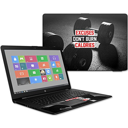 MightySkins Skin Compatible with HP 17t Laptop 17.3" (2017) - Burn Calories | Protective, Durable, and Unique Vinyl Decal wrap Cover | Easy to Apply, Remove, and Change Styles | Made in The USA - color: Burn Calories