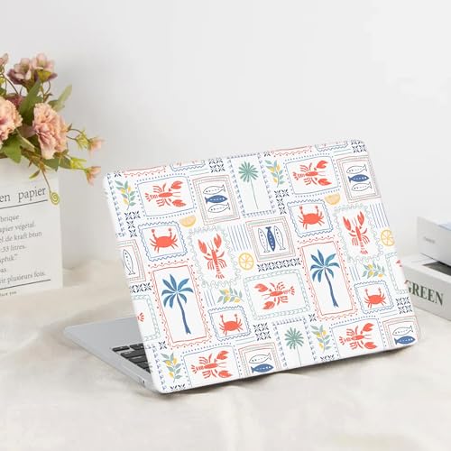 G JGOO Compatible with MacBook Air 13 inch Case 2026 2025-2022 M5 A3449 M4 A3240 M3 A3113 M2 A2681, Plastic Hard Shell for MacBook Air 13.6 inch Case+Keyboard Cover+Screen Protector, Lobster - color: Lobster
