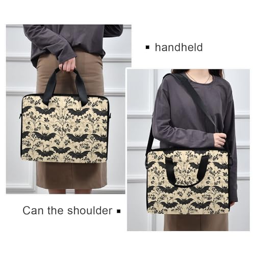 MNSRUU Laptop Bag for 15.6 inch Black Gothic Bats - color: Bat I13854