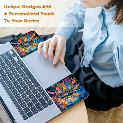 Universal Laptop Skin Sticker with 2 Wrist Pad Decals, 3-Piece Removable Vinyl Laptop Cover, Color Dreamcatcher Waterproof Anti-Scratch, Easy-Trim Fit for 13.3" 14" 15.6" Laptops - color: Color Dreamcatcher