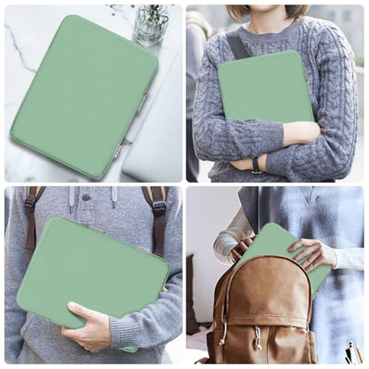 MoKo 7-8 Inch Tablet Sleeve Bag, Polyester Pouch Cover Case Fits iPad mini (A17 Pro) 8.3" 2024, iPad mini 6/5/4/3/2/1, Samsung Galaxy Tab S2 8.0, Tab A 8.0, ZenPad Z8s 7.9, Dark Green - color: Dark Green, size: 7-8 inch