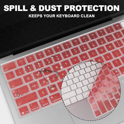 Allinside Keyboard Cover for 2026 MacBook Neo 13-inch A3404 (A18 Pro) & MacBook Air 13"/15" and MacBook Pro 14"/16" (M5 Chip), Premium Silicone Keyboard Protector Skin, US ANSI Layout, Rose Gold - color: Rose Gold