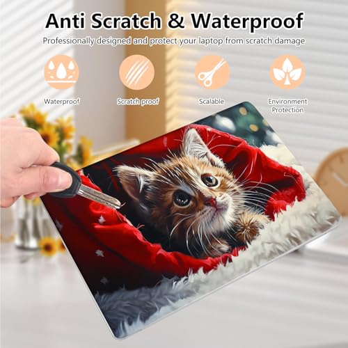 Laptop Skin Sticker Decal 15.6 Inch,12 13 13.3 14 15 15.6 in Laptop Netbook Skins for Notebook,Art Decal Removable Waterproof Scratch Resistant,Universal Vinyl Cover,Cute Cat Red - color: Cute Cat Red