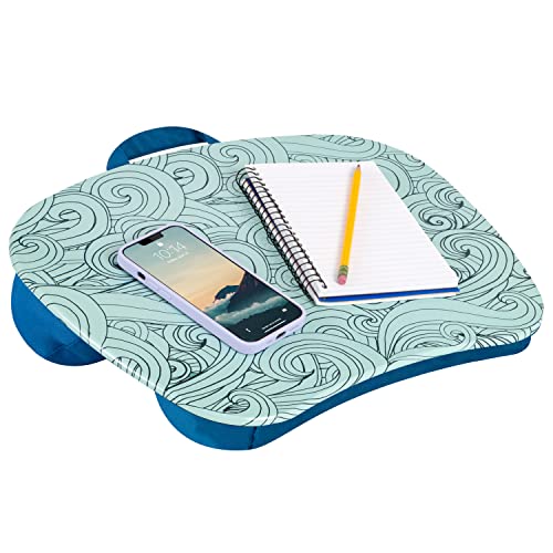 LAPGEAR MyStyle Portable Lap Desk with Cushion - Ocean Waves - Fits up to 15.6 Inch Laptops - Style No. 45334 - color: Ocean Waves