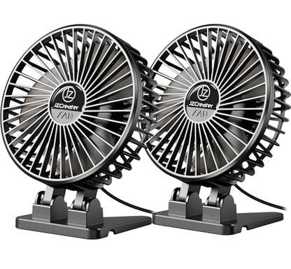 JZCreater USB Desk Fan, Mini Portable, 3 Speeds - Quiet Personal Cooling Fan for Home Desktop Office Travel Bedroom, Deep Black (2Pack) - color: Deep Black 2Pack