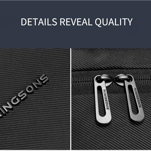 Kingsons 15.6 Inch Laptop Compartment Backpack for Men,Waterproof Slim Durable Business Backpack for Work，Travel (KS25458-Black-US-1) - color: Ks25458-black-us-1