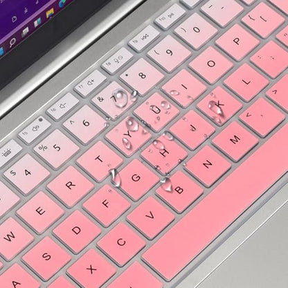 Keyboard Cover for 2022 2023 HP 14" Laptop 14-ep 14-em 14-es 14t-ep000 14z-em000 14-ep000 14-ep0097nr 14-ep0145cl 14-em0047nr, HP Envy 2-in-1 14t-es000 14-es0013dx 14-es0033dx Keyboard Protector Skin - color: Ombre Pink