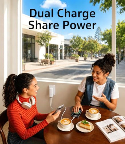 TORRAS PowerGo 3-in-1 Portable Charger,10000mAh Power Bank | 45W Fast Charging with Retractable USB-C Cable & Foldable Wall Plug Travel Essentials for iPhone 17/16/15, iPad, MacBook