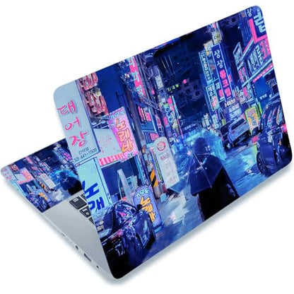 12.1 13 13.3 14 15.4 15.6 Inch Laptop Skin Decal, Laptop Skins Stickers Decals for Notebook PC, Universal Reusable Vinyl Laptop Cover Sticker, Waterproof Art Decal Protector I Neon Sign Street - color: Neon Sign Street