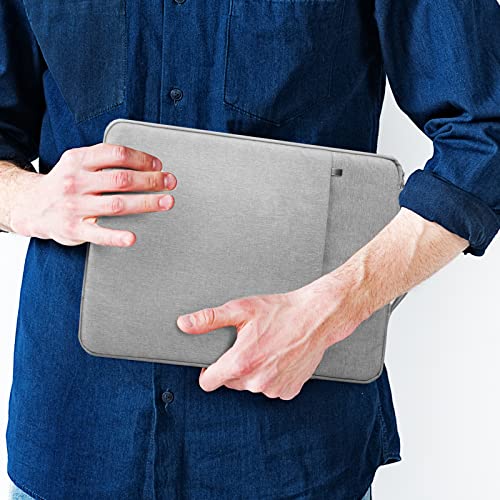 13 Inch Laptop Sleeve Case Carrying Bag Compatible with 13 inch MacBook Air M4 M3 M2 M1/ Pro 13 M3 M2 M1, Waterproof Chromebook Cover Computer Zipper Pouch with Handle Pocket, Gray - color: Gray, size: 13"-13.3"