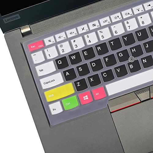 Keyboard Cover for Lenovo ThinkPad E470(c) E475 E480 E485 E490 E495 E14 14" |Thinkpad T14(s) T460(s) T470(s) T480(s) T490/S T495(S) L380 L390 L460 L470 L480 L490 L14 A475 A485 Keyboard Skin-CBLACK - color: CandyBlack