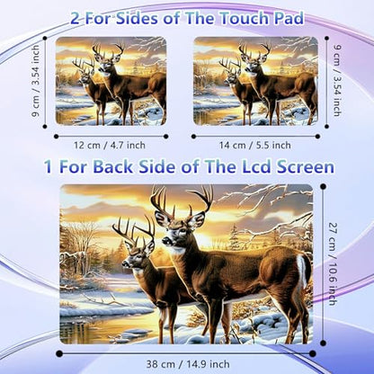 Laptop Skin Sticker Decal Cover,Two Deer in The Winter Snow | DIGTIALL Universal Laptop Skin Sticker, Waterproof Removable Notebook Decal Protector Cover for 12 13 14 15 Inch Laptops - color: Two Deer In The Winter Snow