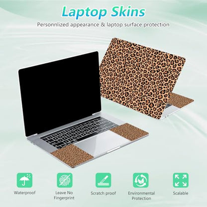 Laptop Skin Sticker Decal 12"-15.6" Universal Laptop/Notebook/Netbook Vinyl - Waterproof Scratch Resistant,Fits HP Dell Lenovo MacBook,2 Free Wrist Pads,Easy Apply & Remove,Retro Leopard Print - color: Retro Leopard Print