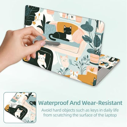 Universal Laptop Skin Decal, 3-Piece Vinyl Protector for 12 13 14 15.6" Notebook, Waterproof Anti-Scratch, Easy Trim & Bubble-Free Finish, Featuring Cats Lounging on Cozy - color: Featuring Cats Lounging on Cozy