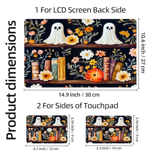 Aesthetic Laptop Skin Sticker, Apparitions on Floral Shelves Waterproof Vinyl Laptop Decal, Removable Bubble Free, Reusable Protective Cover for 13 14 15 15.6 Inch - color: Apparitions on Floral Shelves