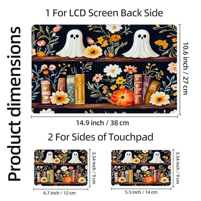 Aesthetic Laptop Skin Sticker, Apparitions on Floral Shelves Waterproof Vinyl Laptop Decal, Removable Bubble Free, Reusable Protective Cover for 13 14 15 15.6 Inch - color: Apparitions on Floral Shelves