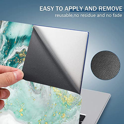 Laptop Skin Sticker Decal 15-15.6 Inches, Universal Reusable Vinyl Sticker for 12.1 13 13.3 14 15.4 Inches Netbook/Notebook PC, Waterproof & Scratch-Resistant (Wave Marble) - color: Wave Marble