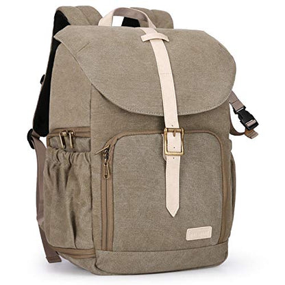 BAGSMART Camera Backpack DSLR Camera Bag Backpacks for Photographers | Waterproof Anti-Theft Photography Backpack with 15 Inch Laptop Compartment - color: D-green[single Buckle]