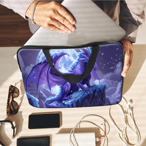 14" 15" Laptop Handle Bag Computer Bag,14.2" 15.4 inch Pouch Holder Notebook Sleeve Cover Compatible for Dell,Lenovo,Toshiba HP, Asus Notebook Messenger Briefcase-angry flying dragon - color: Angry Flying Dragon