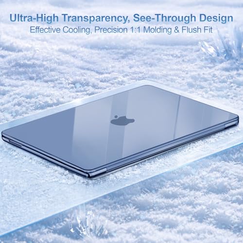 MOSISO Compatible with MacBook Neo Case 13 inch 2026 A3404 A18 Pro Chip | 4 in 1 Kit Precision Fit Crack & Scratch Resistant Protective Hard Shell Case Cover, Crystal Indigo - color: Crystal Indigo