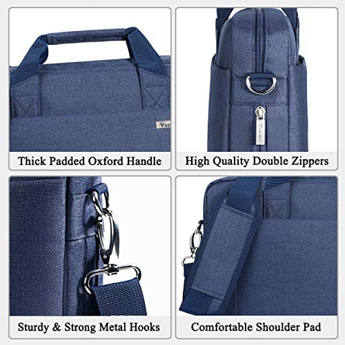 Voova 17.3-17 Inch Laptop Bag, Computer Bag, MacBook Bag, Blue | Expandable splash-proof 17.3-inch laptop messenger bag with removable strap; fits MacBook, HP, Dell, Lenovo and Asus - color: Blue, size: 17-17.3 Inch