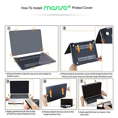 MOSISO Compatible with MacBook Air 13 inch Case M1 2021 2020 2019 2018 | A2337 A2179 A1932, Protective Hard Shell&Keyboard Cover&Screen Film&Pouch for MacBook Air 13.3 inch Case, Chalk Pink - color: Chalk Pink