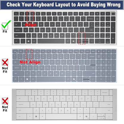 Keyboard Cover for 16" Dell Pro 16/Pro 16 Plus/Pro Max 16 PB16250 PB16255 PC16250 PC16255 MC16250 MC16255 & Dell Pro Max 18 Plus MB1825 18" (NOT FIT Pro 16 Premium DA16250, Dell Pro 3/5/7 16") - color: Black