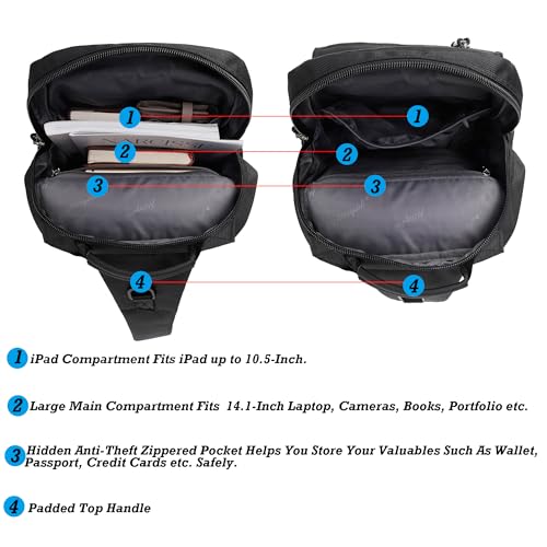 NICGID Sling Bags Chest Shoulder Backpacks, Laptop Backpack Crossbody Messenger Bag Travel Outdoor Men Women - color: Blue-2483, size: 13.3 inch