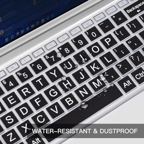 Large Print Keyboard Cover Skin for 2026 2025 HP 15.6 inch Laptop15-fc 15-fd Series, HP 15-fc0499nr 15-fc0502nr 15-fc0399nr 15-fc0099nr fc0245dx fc0047nr 15-fd0023dx 15-fd0123dx 15-fd0127dx 15t-fd100 - color: Black(Large Font)
