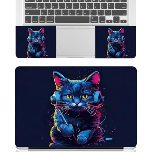 Universal Laptop Skin Sticker Decal for 11.6”12" 13" 13.3" 14" 15" 15.4" 15.6" Reusable Waterproof Scratch-Scratch Resistant Protective Vinyl Laptop Notebook Skin Stickers - Music Cute Cat - color: Music Cute Cat