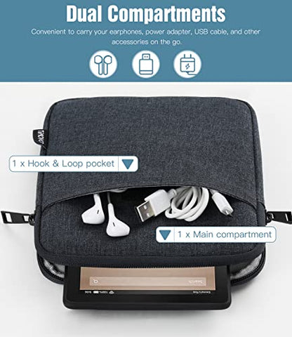 TiMOVO 7-8 Inch Tablet Sleeve Case, Space Gray | Fit iPad mini 7 (A17 Pro, 2024) / mini 6 (8.3", 2021) / 5/4/3/2/1, Protective Carrying Pouch Bag Cover - color: Space Gray, size: 7-8 Inch