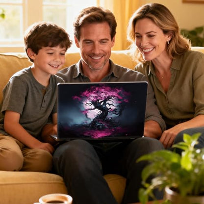 Universal Laptop Skin Sticker Decal for 11.6”12" 13" 13.3" 14" 15" 15.4" 15.6" Reusable Waterproof Scratch-Scratch Resistant Protective Vinyl Laptop Notebook Skin Stickers - Cherry Blossom Tree - color: Cherry blossom Tree