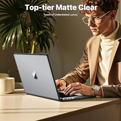 Soonjet Matte Case for MacBook Pro 14 inch M5 M4 M3 M2 M1 2026-2021 Laptop | Anti Crack, TPU Bumper, Ultra Thin, Fingerprint & Scratch Resistant Matte, Frost Clear, Protective Laptop Hard Shell, Snap on - color: Matte Clear
