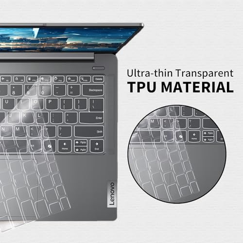 Laptop Case Set for 2025 IdeaPad Pro 5/5i (14'', Gen 10) Scratch-Resistant & Drop-Resistant Hard Shell Frosted Transparent Protective Cover + Keyboard Cover + Screen Film