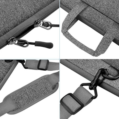 Hseok Laptop Shoulder Bag 15.6-16 inch Case,Water-Resistant Shockproof Computer Handbag with Small Case Compatible with MacBook Pro/Neo 16",Mac Air 15 M5, XPS 15/16 and most 15.6-16 PC,Grey - color: Dark Gray, size: 15.6-16"