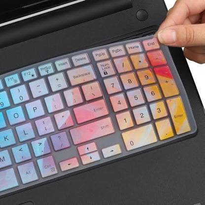 Keyboard Cover for Old Dell Inspiron 15 3000 5000 Series/Inspiron 17 3000 Series/Insprion 17 7786 /Dell G3 3500 3579 3590 3779/Dell G5 15 5500 5505 5587 5590/Dell G7 7590 7790 Series - color: Colorful