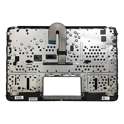 Laptop Palmrest Upper Case with US Keyboard NO Touchpad Replacement for HP Chromebook 11 G8 EE L90338-001 L90339-001 - color: Upper Case with Keyboard L90338-001
