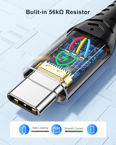 ANDTOBO USB to USB C Cable, (3 Pack) 3.1A USB to USB C Fast Charging Nylon Braided USB C Cable for iPhone 17 Pro Max/17 Air/16 15 Pro Max Plus, Galaxy S21 S22 S23 S20 S10 Note 20, Pixel 7-3.3FT - size: 1M+1M+1M