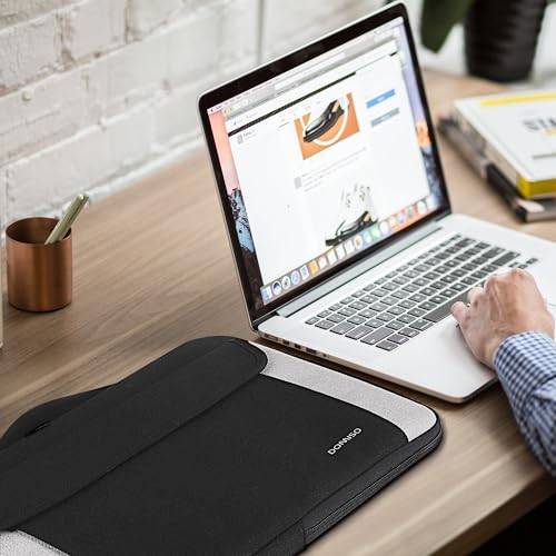 DOMISO 14-15 Inch Laptop Sleeve Case, Water-resistant Shockproof Laptop Protective Case for MacBook Air 15,Dell XPS 15,Lenovo, HP, ASUS, Acer Laptop Notebook,Black - color: Black, size: 14-15 Inch