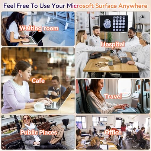 Magnetic Privacy Screen for Microsoft Surface Pro 11/10/9/8/X 13 Inch, Removable Anti Glare Blue Light Filter, 13 In Anti Spy Black Security Private Block Screen Protector