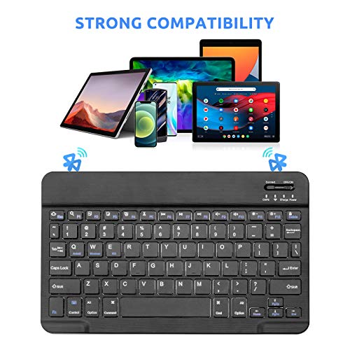 Surface Pro Keyboard, Wireless Keyboard for Surface Pro 8/9/10/11/X/Go 1/2/3, Slim Design and Quiet Typing, Black