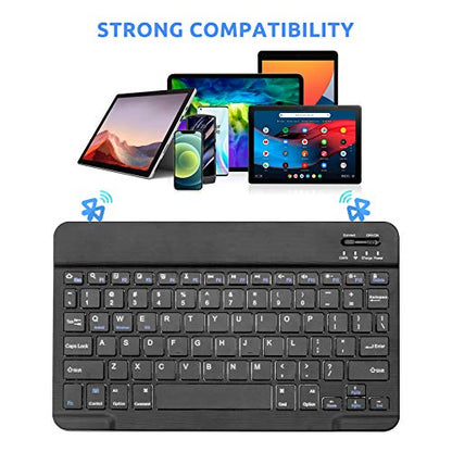 Surface Pro Keyboard, Wireless Keyboard for Surface Pro 8/9/10/11/X/Go 1/2/3, Slim Design and Quiet Typing, Black
