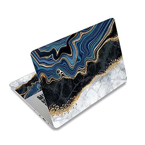 Laptop Skin Sticker Decal,13.3" 14" 15" 15.4" 15.6 inch Laptop Universal Vinyl Skin Sticker Cover,Dustproof Waterproof Reusable Art Decal Protector with Free 2 Wrist Pads (Marble 2) - color: Marble 2